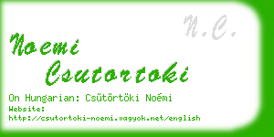 noemi csutortoki business card